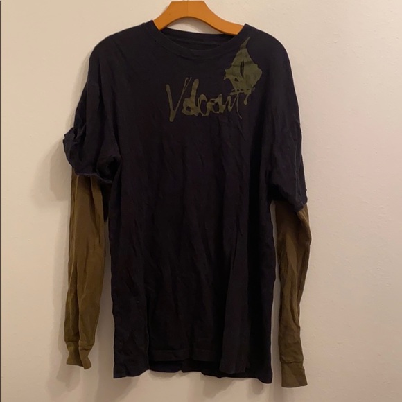 Mens VOLCOM Black Long Sleeve Top Size XL